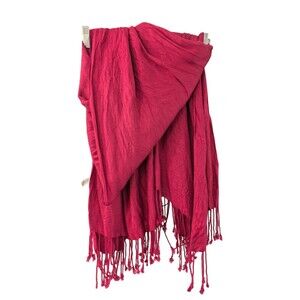 Bijoux Terner 100% Viscose Scarf Unisex Garnet Red